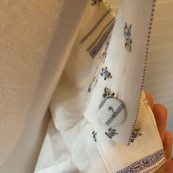 Antonio Melani Dainty Floral Strip Linen Daniela Jumper Dress NWT Size 10 - Picture 8 of 9